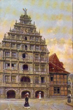 Braunschweig Gewandhaus Künstlerkarte Tucks  "Oilette" N. Beraun, o 30.10.1916