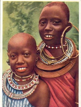 colored children with jewelry * approx. 1960