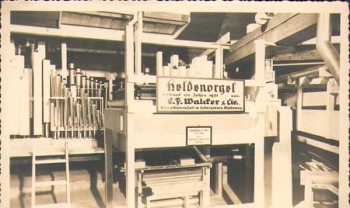 Heldenorgel erbaut 1931 von E.F. Walker Ludwigsburg, (Echtfoto-AK), * ca. 1931
