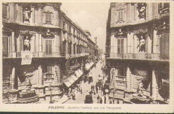 Palermo Quattro Cantoni con via Marcqueda * ca. 1920