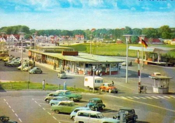 Flensburg German-Danish border crossing point Krusau Customs * around 1960