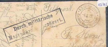 Großes Hauptquartier 4.8.15, Verzögerungsstempel