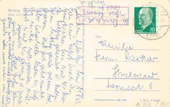 15752 Wolzig Mole Landpoststempel Kolberg Königs Wusterhausen o 1963