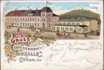 02708 Loebau Etablissement Tonhalle Litho o 11.5.1903