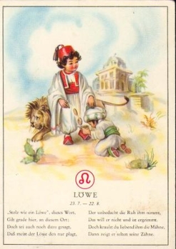 Zodiac sign Leo with child and saying o July 27, 1957