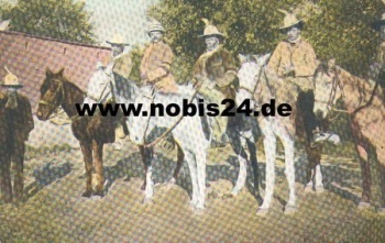 Hottentot chief Hendrick Wittboi with his staff *ca. 1906