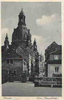 Dresden Munzgasse mit Frauenkirche o 12.8.1935