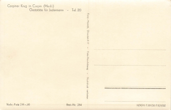 17237 Carpin Gaststätte Carpiner Krug *1956 Hanich0284