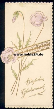 Klappkarte mit Blumen *ca. 1910