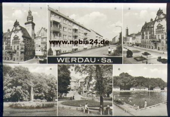 08412 Werdau Large card approx. A5 used. 1975