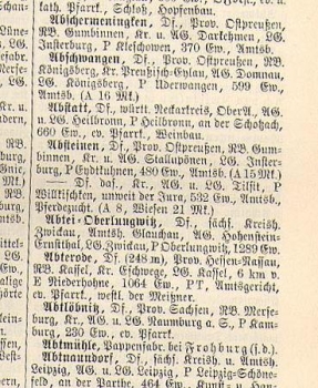 Neumann's geographical lexicon 1884 (2 volumes) local directory