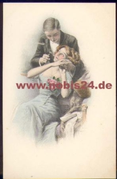 Lovers artist card M. M. Vienne No. 584 sig. M. Munk * approx. 1920