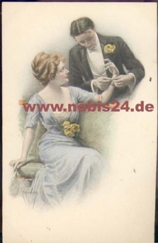 Lovers artist card M. M. Vienne No. 584 sig. M. Munk * approx. 1920