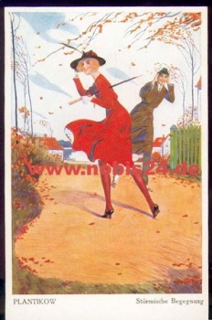 Stürmische Begegnung Künstlerkarte Plantikow Nr. 6492 *ca. 1920