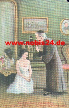 Priest with girl "the secrets of the monastery" series 1000, * approx. 1910