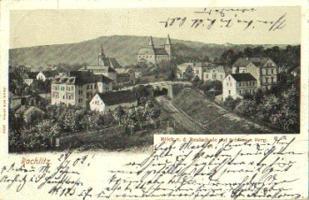 Rochlitz Blick von Realschule auf Schloss u. Berg o 29.7.1902