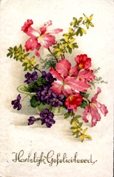 Violets with red and yellow flowers o March 10, 1932