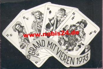 Skat  Sächsisches Blatt  Buben 1973, Ansichtskarte o 31.12.1972