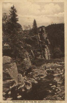 09517 Zoeblitz Teufelsmauer in the valley of the black Pockau o 4.6.1925