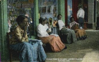 Panama City Women selling Lottery Tickets * ca. 1920