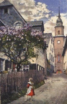 09569 Oederan Saxony Pentecost bouquet, passage * approx. 1920