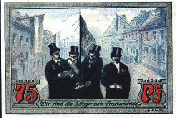 03238 Finsterwalde city emergency money 75 Pfg. Singer * 1921