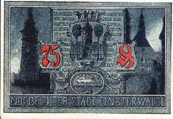 03238 Finsterwalde, city emergency money, 75 Pfg. * 1921