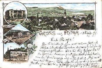 09557 Floha Litho Bahnhof o 9.8.1897