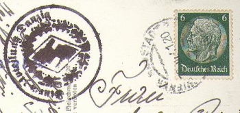 Wiener neustadt RS: Stempel Sturm Abteilung Danzig, 19.3.1941