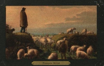 Schafe Künstlerkarte Francois Millet o 1906