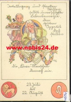 Sign of the zodiac, Leo with characteristics, No. 860/8 * approx. 1950