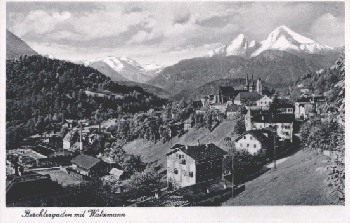 83471 Berchtesgaden mit Watzmann gebr. ca. 1940