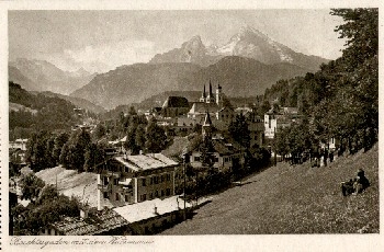 83471 Berchtesgarden mit Watzmann * ca. 1920