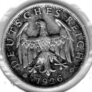 2 Mark 1926 A Weimar Republic Silver Coin