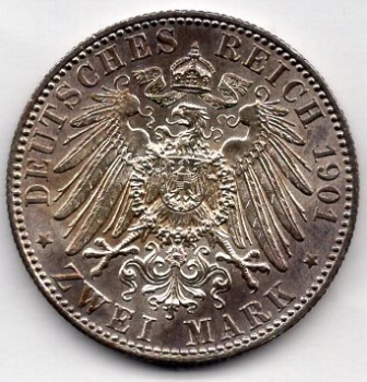 2 Mark Prussia 1901 200 Years of the Kingdom