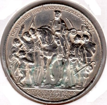 2 Mark Prussia 1913 Centenary of the Wars of Liberation