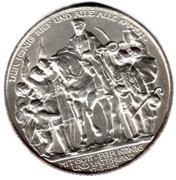 2 Mark Preussen 1913 Jahrhundertfeier der Befreiungskriege