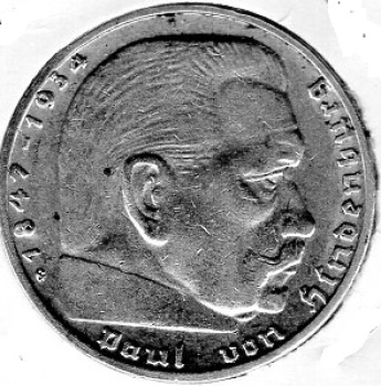 Jäger 366 - 2 Reichsmark 1937 G Hindenburg Silbermünze Deutsches Reich