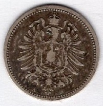 20 Pfennig 1874 A Imperial Silver Coin