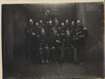 Feuerwehr, Gruppenfoto, gebr. ca. 1920