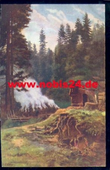 Black Forest series II sheet 10 Koehler artist card H. Hoffmann * approx. 1910