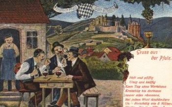 Wine greeting from the Palatinate toast *ca. 1920