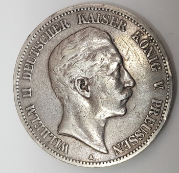 5 Mark Prussia 1898 silver coin