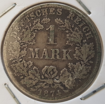1 Mark 1874 C Imperial Silver Coin