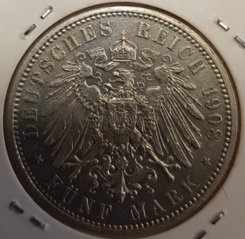 5 Mark Sachsen 1908