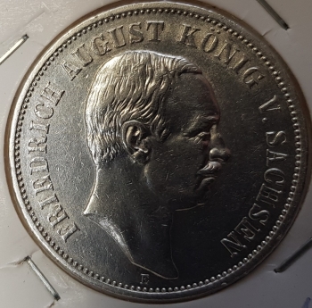 Jäger 136 - 5 Mark Saxony 1914 EF-stamp