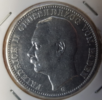 3 Mark Baden 1914 Friedrich II stgl