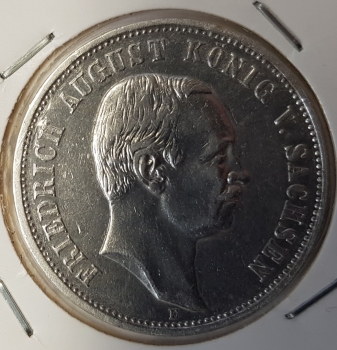 3 Mark Sachsen 1909 Friedrich August stgl