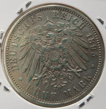 5 Mark PRUSSIA 1895 Wilhelm II silver coin