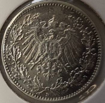 1/2 Mark 1916 D vz-stgl +